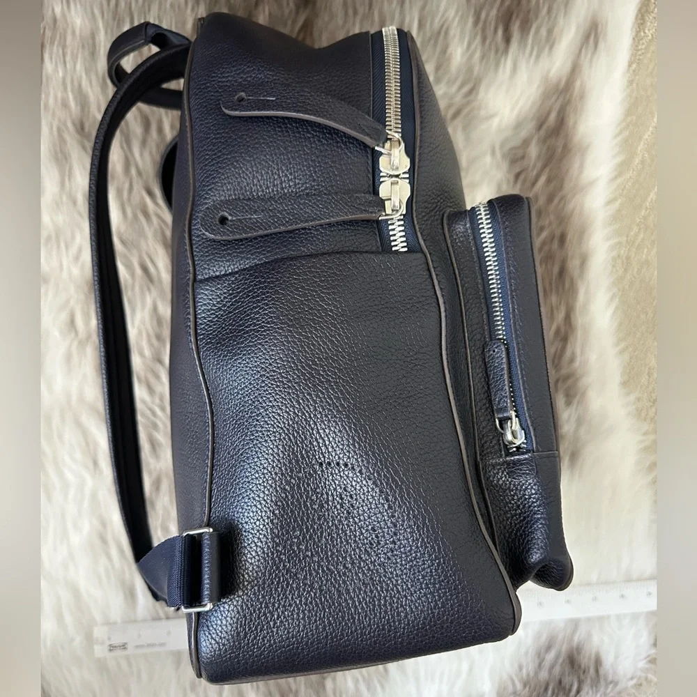 Anya Hindmarch leather backpack in dark blue | unisex